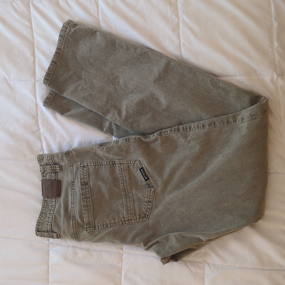 Prana Men's Corduroy Pants in Olive Green